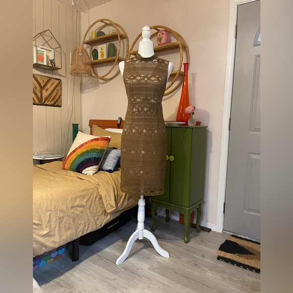 Enfocus Studio Dresses & Skirts - 🫒🍸Enfocus Studio Olive Green Sheath Dress Mock Neck Midi
